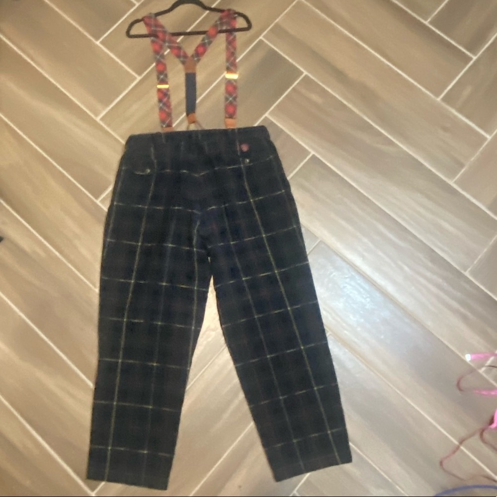 Polo Plaid With Suspenders Golf Pants Size: 40x30 - Picture 4 of 9